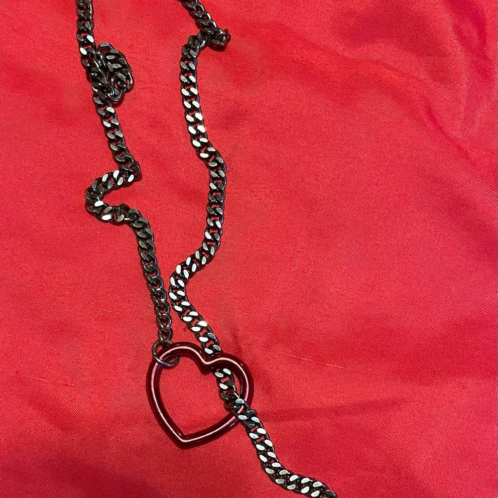 Silver Heart Chain Necklace